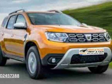 Renault Duster 2020 gold front view available for Dubai car rental