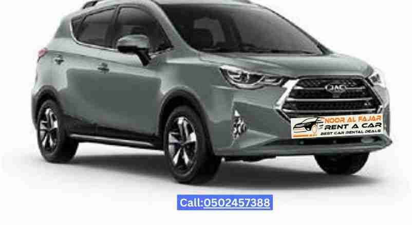 Rear view of JAC S3 2024 for rent in Dubai